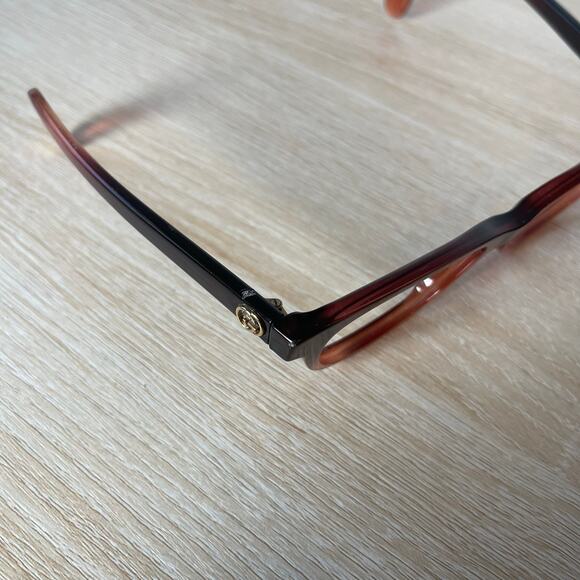 Gucci GG0372O 003 Eyeglasses Burgundy Bumble Bee Tip Frames Only 51-17-140 - Picture 4 of 10